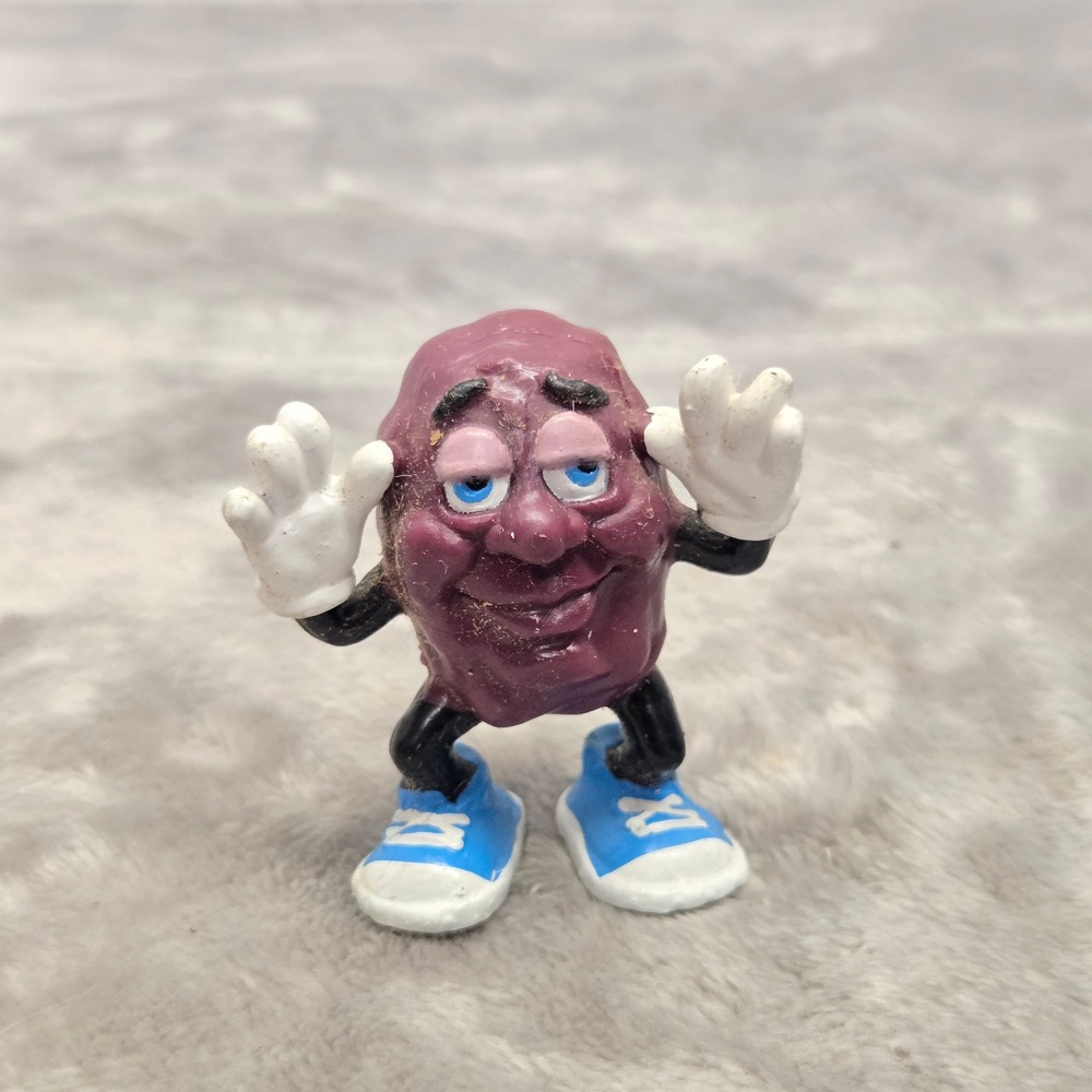 Vintage 1987 California Raisins PVC‎ Figure Blue Sneakers White Gloves Toy 2"